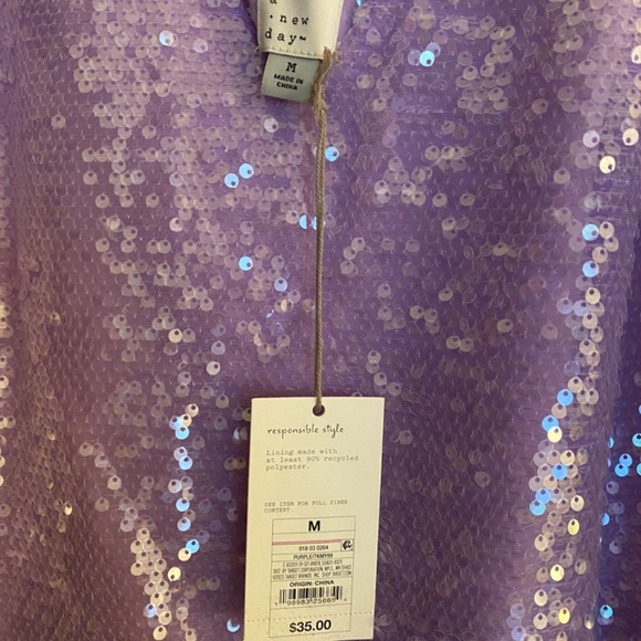 A new day sequin mini dress purple - Picture 6 of 6